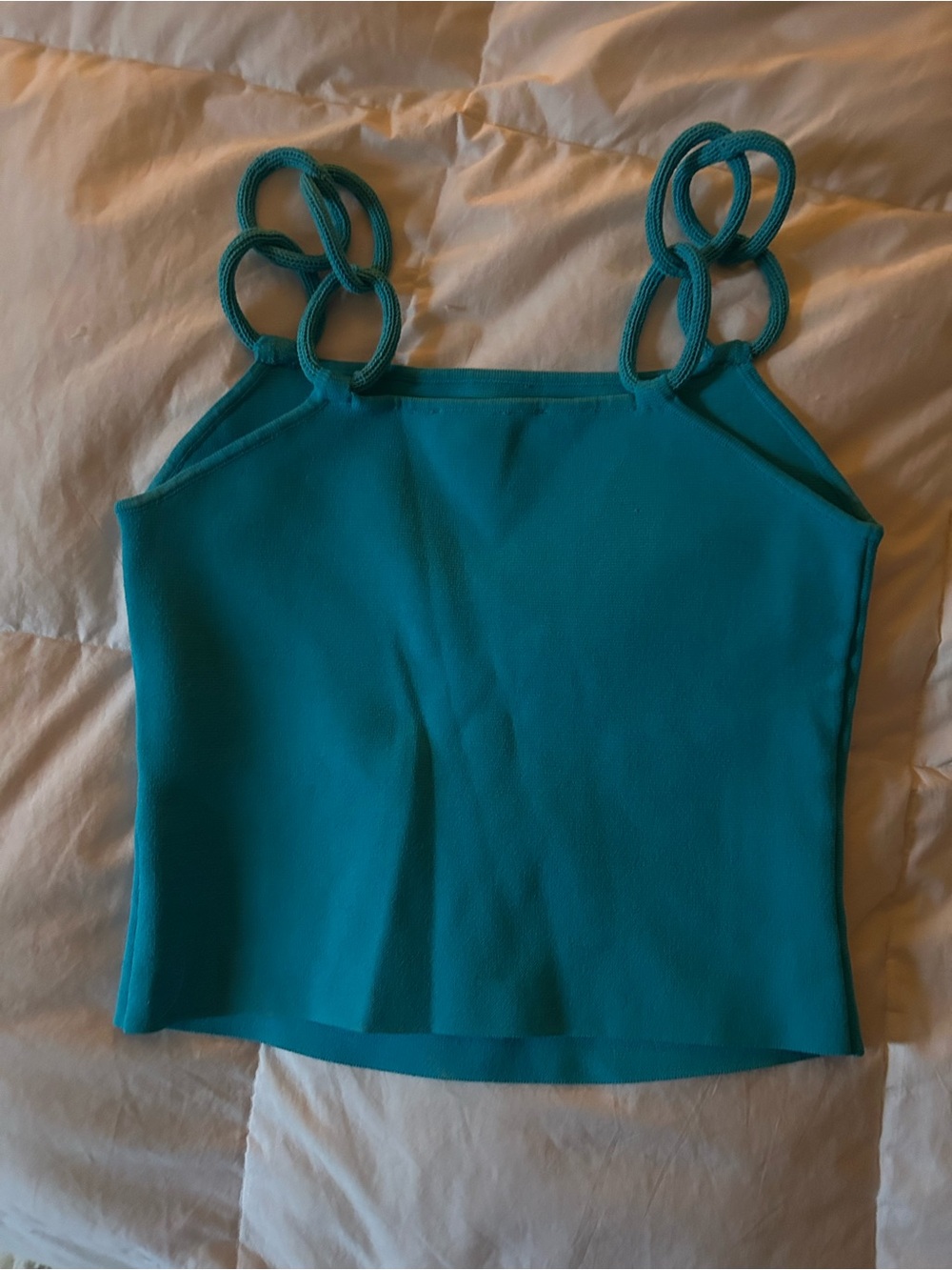 Turquoise Rope-Strap Tank Top - Picture 2 of 3